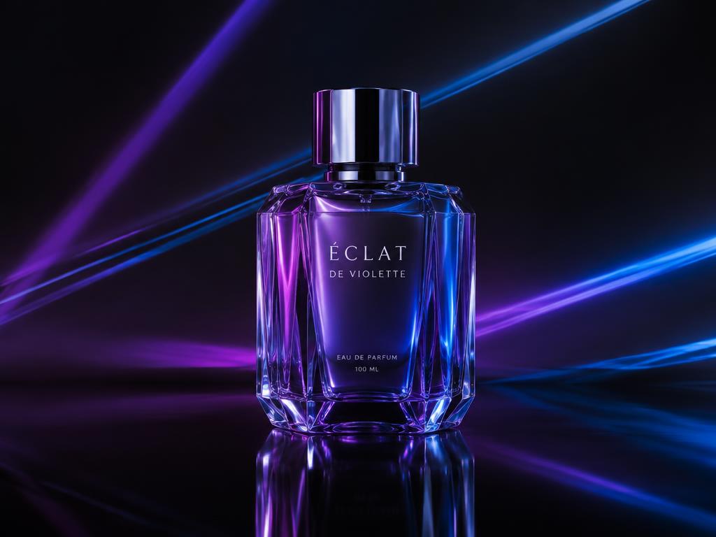 Éclat Fragrance perfume product-render concept
